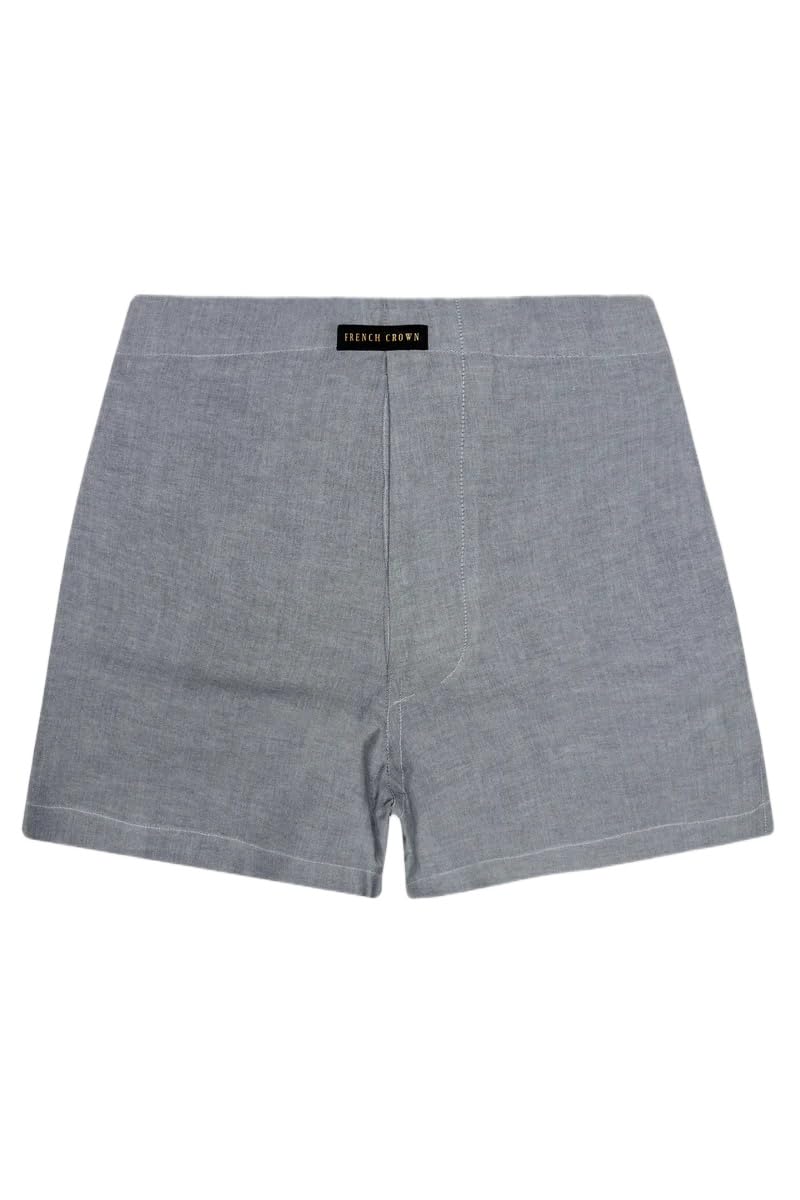 Boulder Gray Solid Oxford Premium Cotton Boxer-image-47