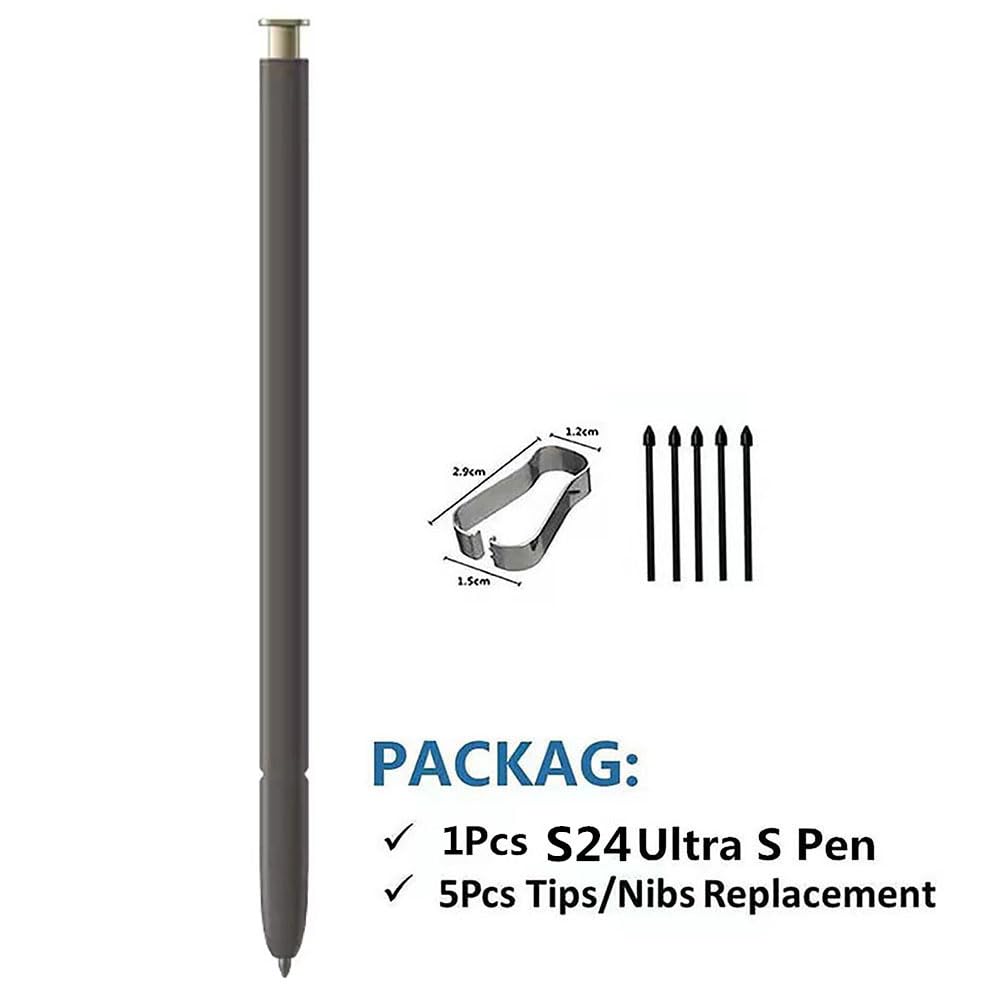 Galaxy S24 Ultra S Pen (con Bluetooth) de repuesto para Samsung Galaxy S24 Ultra Pen, lápiz capacitivo S24 Ultra con 5 puntas/puntas (amarillo)