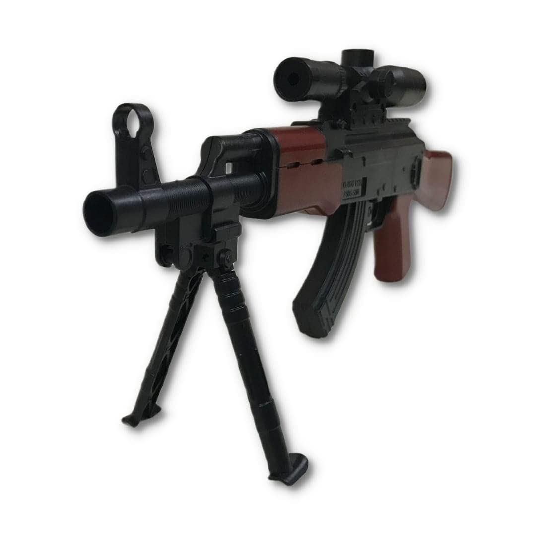 Zillion Billion MA Mini 40 cm Long Plastic AK 47 Toy Gun with Silencer