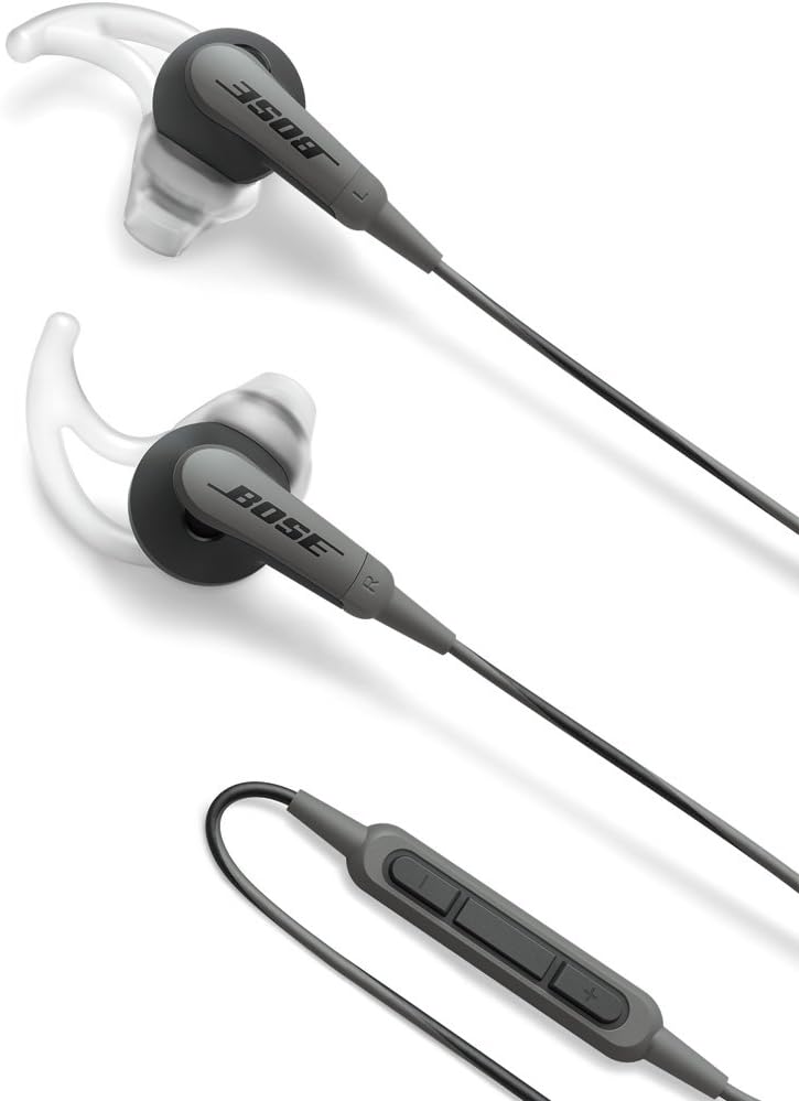 Bose SoundSport, in-Ear Sports Headphones for Apple Devices, (Water and Sweat Resistant Headphones), Charcoal