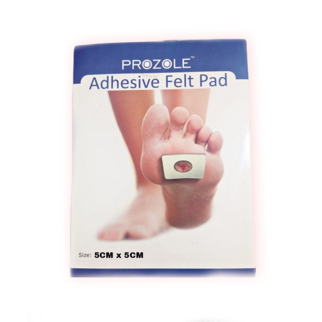 Prozole Adhesive Felt Pads, 5x5 cm, for Feet, Dressing Pad (B0D9BZKF22) Amazon Price History, Amazon Price Tracker