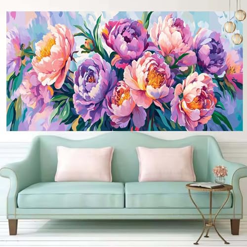 Broderie Diamant Kit Complet Grand Format 60x150cm Canevas Point de Croix DIY Art