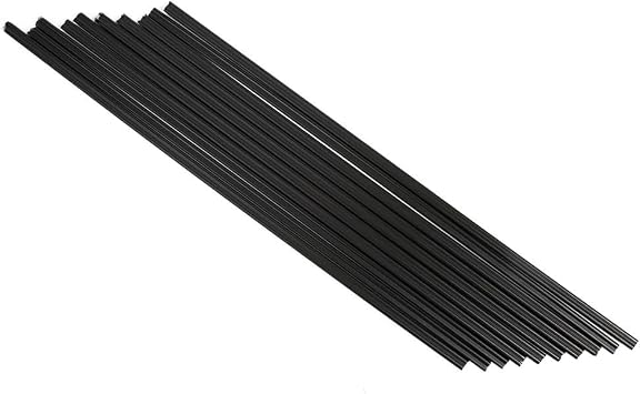 10Pcs Plastic Welding Rods, Plastic PP/PVC/PE Welding Rods For Water Tanks And Pipes, Black White Plastic Welding Rods For Repairing Plastic Bumpers,Kayaks,TPO TEO PPblack pp 25cm