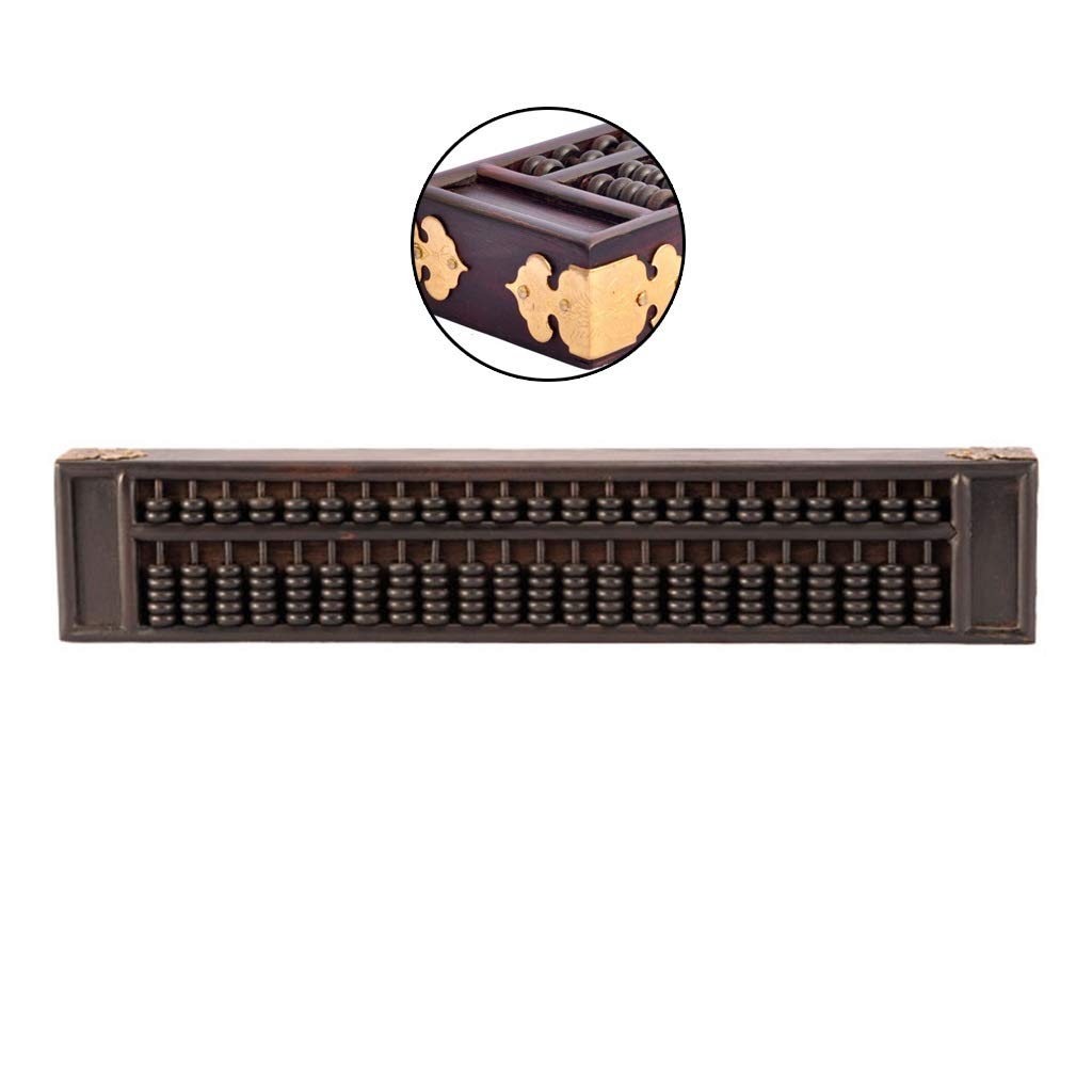 Boulier Standard à Chiffres, boulier en Bois, boulier Traditionnel de Petite Taille, décoration de Bureau, Mini boulier, Artisanat en Acajou(Dark Brown)