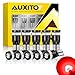 AUXITO 194 LED Light Bulb, Brilliant Red 168 2825 W5W T10 Wedge 24-SMD 3014 Chipsets LED Replacement Bulbs for Car Dome Map License Plate Lights (Pack of 10)