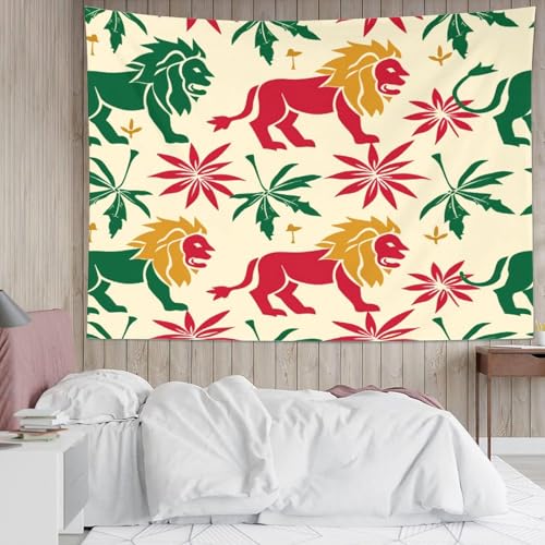 Couverture murale lion 3D 150x200cm pour salon