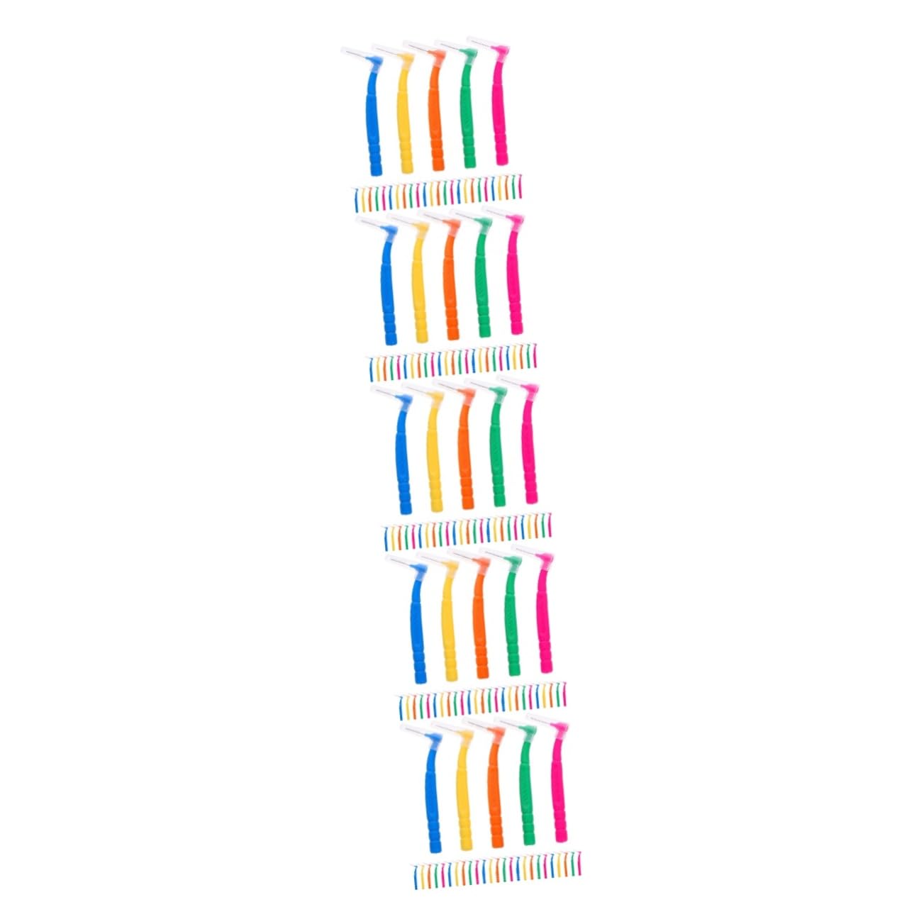 5 Series Cepillo Interdental Pinceles Interdentales Cepillo Para El Limpiador Fácil Cepillos De Resistentes Al Desgaste Limpiadores De 30 Piezas X 5