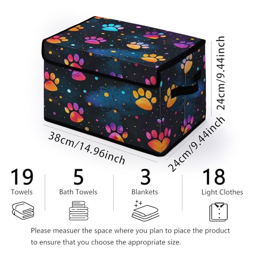 Image of Stackable Clothes Storage Bins with Lids 3 Pack | Closet Organizers Fabric Box for Home and Office,Blanket Clothes Organizers,Under Bed Storage Containers