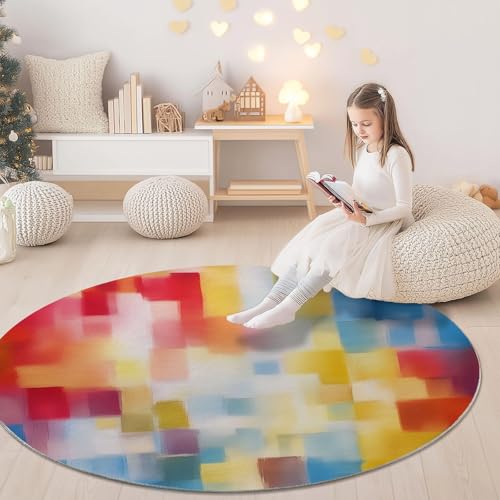 Tapis lavable en machine antidérapant style abstrait 180cm