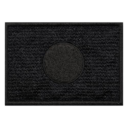 JAPAN ワッペン 面ファスナー ベルクロパッチ メス無し WappenCook タクティカル ミリタリー 自衛隊 サバゲー 戦闘服 日本国旗 日の丸 刺繍 M ベルクロ マジックテープ (日の丸 M ブラック)のサムネイル