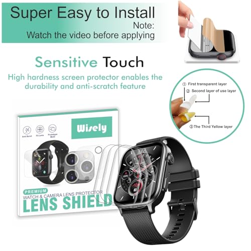Image of Wisely |Pack of 3pc| Screen Guard Protector For Boat Storm Infinity Max 2.01 inch Anti Shock, Anti-Scratch, HD Clear, Full Cover