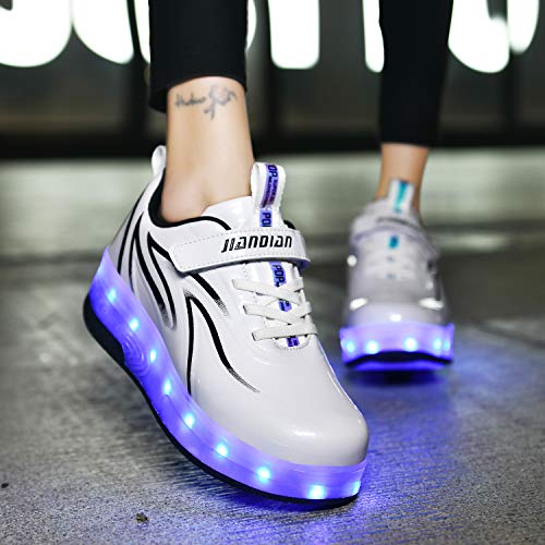 Image of Spider Roller Skates Light up Shoes with USB Chargable Led Sport Sneaker for Boys Girls Kids Birthday Thanksgiving Christmas Day Best Gift