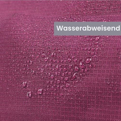 (2er Pack) Faltbare Reisetasche, wasserdichte Handgepäcktasche, leichte Reisetasche für Sport, Fitness, Urlaub (Weinrot & Dunkelblau)