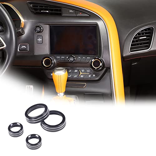 Garniture en alliage d'aluminium Chevrolet Corvette C7 : insert noir anti-rayures durable