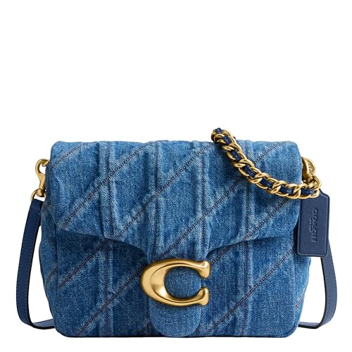 Coach Quilted Denim Times Square Tabby Shoulder Bag, B4/Deep Blue - Main Image