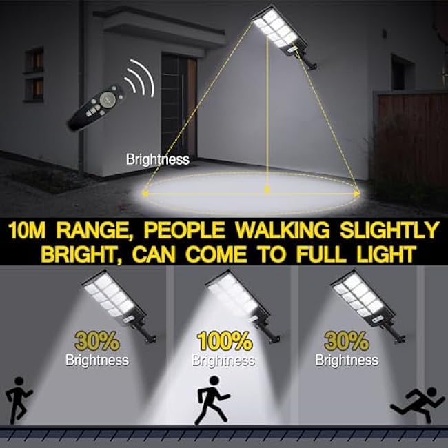 Waterproof Solar Lights Outdoor for Patio & Yard, Dusk to Dawn Motion Sensor Security Lighting, High Brightness Solar-Powered Garden Pathway Lamps-2 Pack