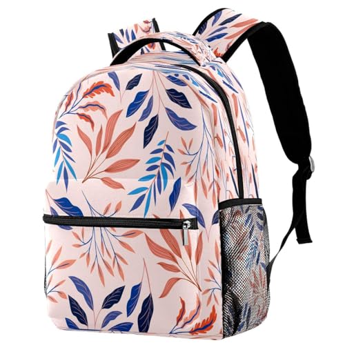 Sac à dos scolaire et loisirs pour adolescents motif feuilles style urbain chic