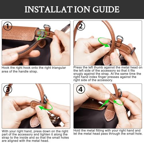 SOPROM Crossbody Strap Replacement for Longchamp Pouch with Handle Mini Bag Adjustable Conversion Kit for Long Champ3