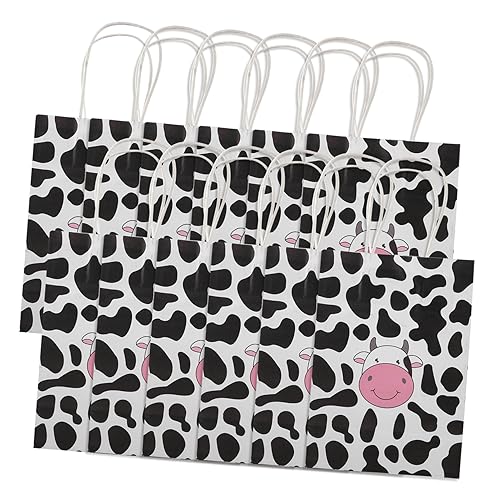 ARTSEWPLY 12個入りクラフト紙 バッグ 持ち手付き ポータブル 紙製ハンドバッグ 花柄 紙袋 ジュエリー包装 お祝い パーティー ホリデー 用 収納可能