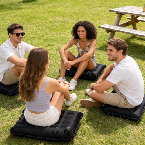 Coussin gonflable de siege pour assise dure en voyage - 4