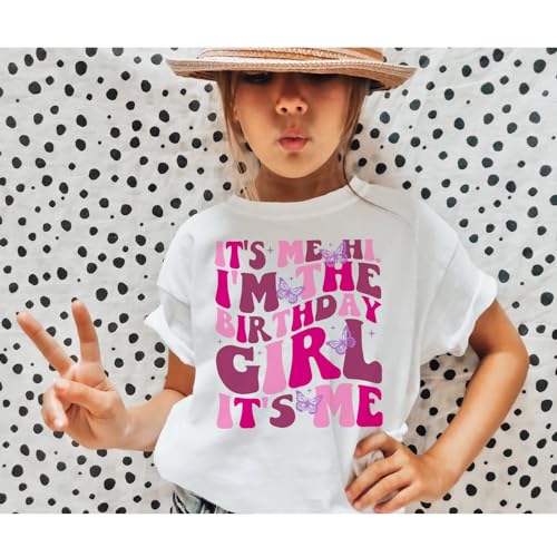 Image of Fkatuzi Cute Rainbow Birthday Girl Shirt Kawaii Graphic Tees Cotton Short Sleeve T Shirt Pink Tops