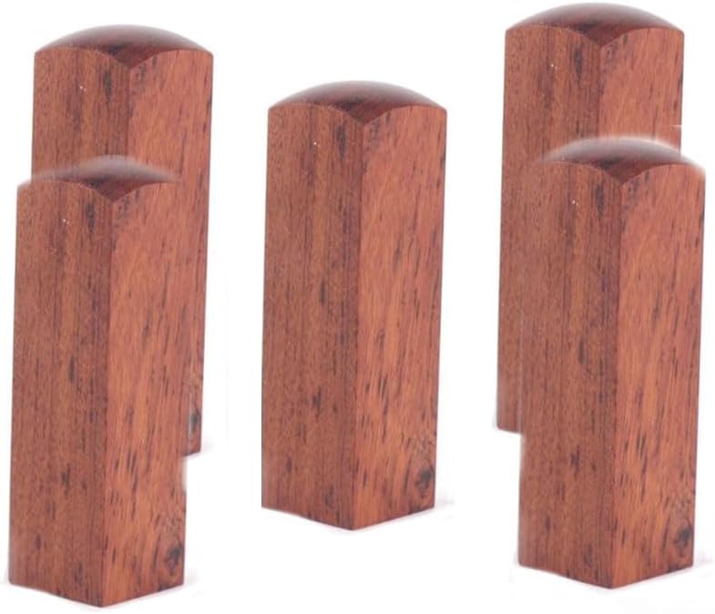 Bloques de madera de 5 uds, bloques de talla de madera de sándalo, sello de nombre chino, bloques de madera para tallar, para pintar caligrafía, suministros de arte