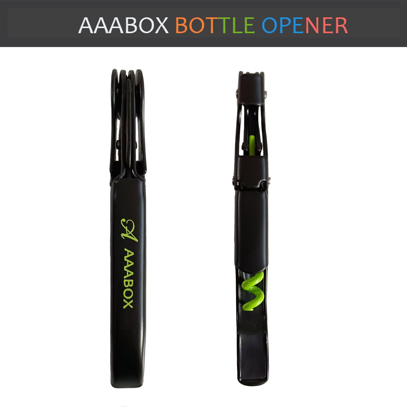Pack of 5 Sacacorchos Profesional Sommelier de Doble Palanca,3 en 1 Abridor de Vino con Espiral de Acero Inoxidable(Verde y Negro)