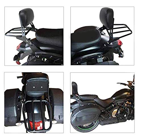 Sissy Bar Backrest Luggage Rear Rack, for 2015-2018 Kawasaki VN650 Vulcan S 650, Detachable - Thumbnail 2