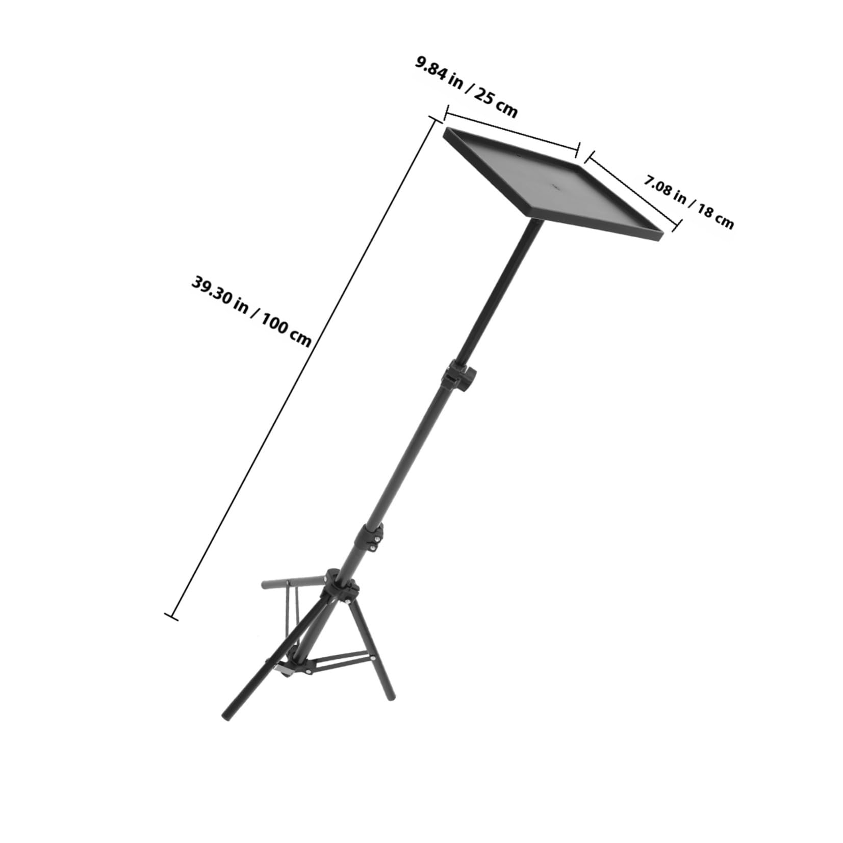 SHINEOFI Supporto Treppiede per Proiettore e Laptop Nero in Metallo e Abs Connettore 1/4 Pollice per Uso Indoor in Home Theater, Supporto Stabile e Portatile Fino a 2kg