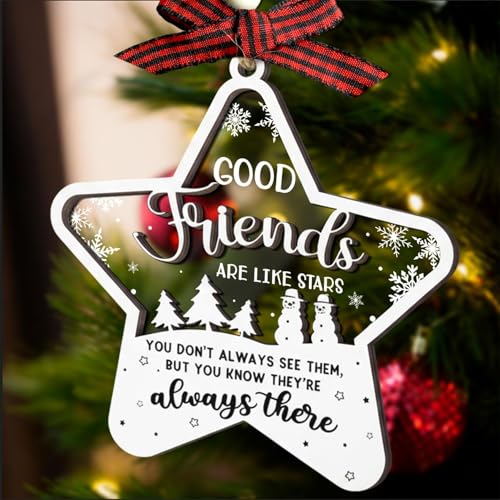 Friendships Gifts Ornament - 2 Layer Friends Christmas Ornaments - Friends Ornament, Birthday...
