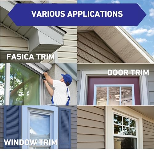 Image of Eagle 1 Aluminum /Vinyl Siding Coil (Multiple Sizes) Each Roll Includes Free 1.25 inch Matching Stainless Steel Trim Nails - Fascia Cover- Aluminum Flashing Roll (8 inch x 50 FT, White Woodgrain)