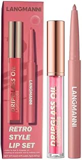 Juego de 2 delineadores de labios y brillo de...