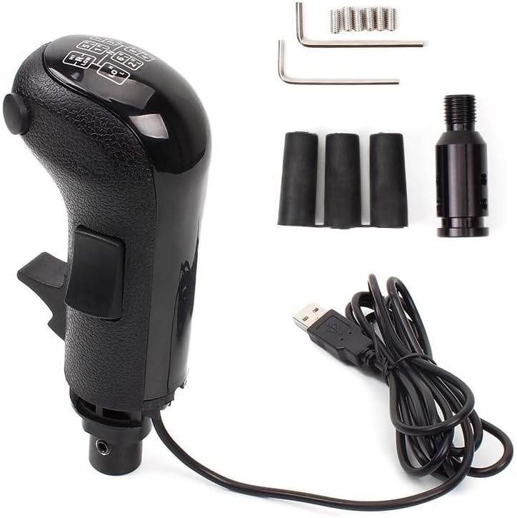 Racing Games Simulator Shifter Knob- USB High/Low Gear Switching 18-Speed Flexibility Low Profile Ergonomic Handle For Euro Truck Simulator 2