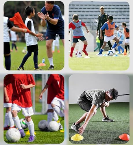 ericotry 20PCS Soccer Disc Cones Agility Training Mark Disks Football Training Cones Sports Disc Cones Holder for Outdoor Sports Space Marker Coaching Practice Equipment - Image 7