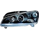 AUTO-STYLE Satz Scheinwerfer kompatibel mit Peugeot 106 1996- - Schwarz - inkl. Standlichtringen & Blinker