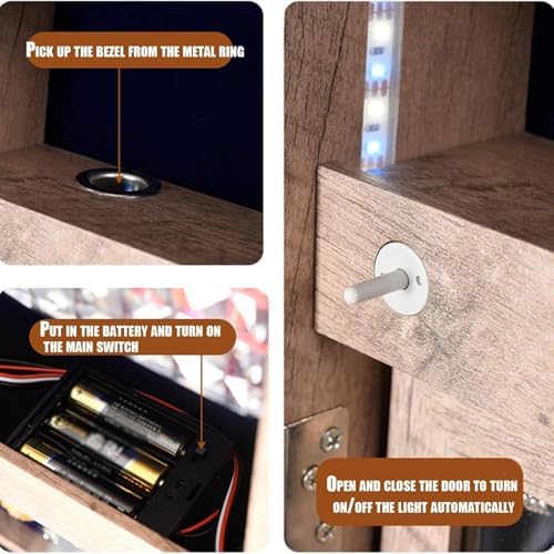 360° Rotating Jewelry Storage Box with Lock, LED Lighted Jewelry Armoire, Foldable Makeup Shelf, Elegant White Organizer for Jewelry & Accessories