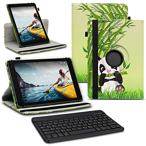 NAUC Tablet Hülle kompatibel für Medion Lifetab E Serie Tasche Bluetooth QWERTZ Tastatur Schutzhülle Keyboard Hülle, Tablet:Medion Lifetab E10312