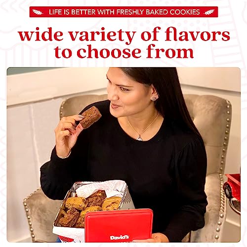 David’s Cookies Gourmet Assorted Cookies and Brownies Gift Basket - 12 x 1.5oz fresh baked cookies and 10 x 2oz individually wrapped brownies - Great for Sharing, Ideal Gift for All Special Occasions - Image 5
