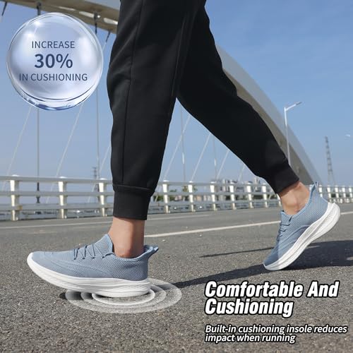 Image of VAMJAM Men's Running Shoes Slip On Walking Shoes Non Slip Lightweight Workout Breathable Gym Sneakers Fashion Mesh Sneakers