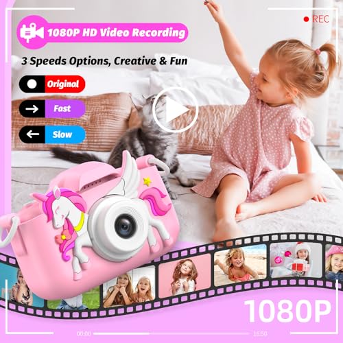 Image of Kids Camera Toy, masterbee Children Camera Toys for Kid Age 3-12, Christmas /Birthday Gifts for Girls, 1080P HD Video Kids Digital Camera, Gift for 3 4 5 6 7 8 9 10 11 12 Year Old Girl