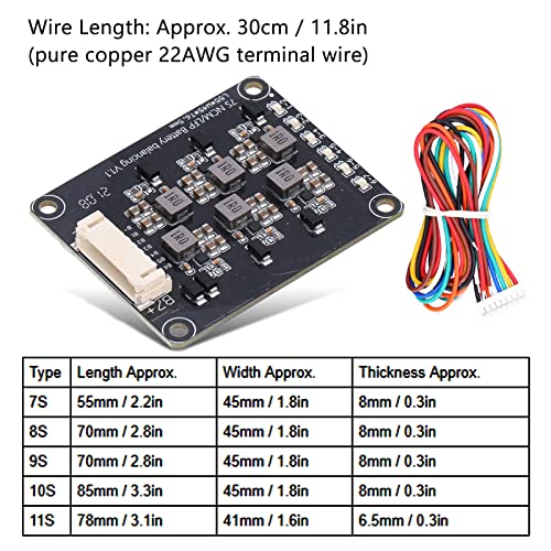 Ecualizador Activo para Baterías de Litio, Tablero Equilibrador por Transferencia Inductiva de Energía, 2.0V-4.5V, 1.2A, con Indicador de Balance y MOS de Muy Baja Resistencia Interna miniatura 5