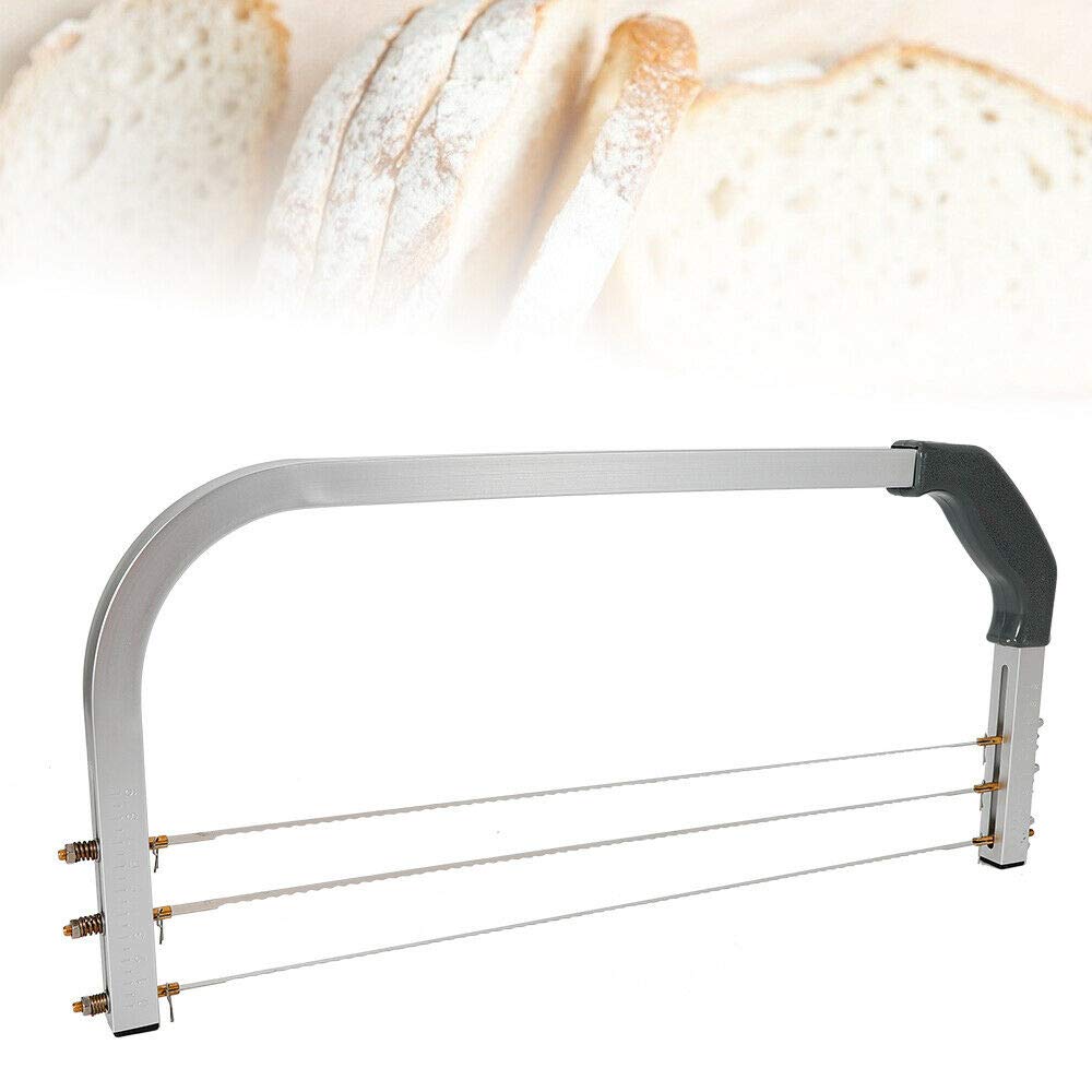 Sierra para tartas de 3 alambres, ajustable, cortador de fondo, divisor de tartas, separador de tartas, divisor de tartas, artesanías, sierra de altura ajustable