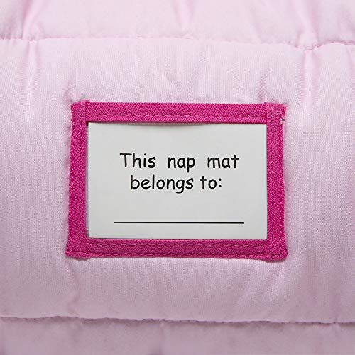 Funhouse Happy Rainbows Kids Nap Mat Set – Includes Pillow and Fleece Blanket - Great for Girls Napping During Daycare, Preschool, or Kindergarten - Fits Toddlers and Young Children