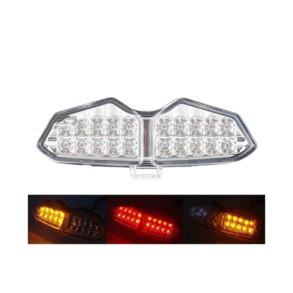 Nisza Indicatori Direzione Posteriore A Led Fanale Posteriore Freno Indicatore Direzione Lampeggiante Luce Integrata Trasparente 2003 2004 2005 Per Y&amaha YZF R6 RJ05 RJ09