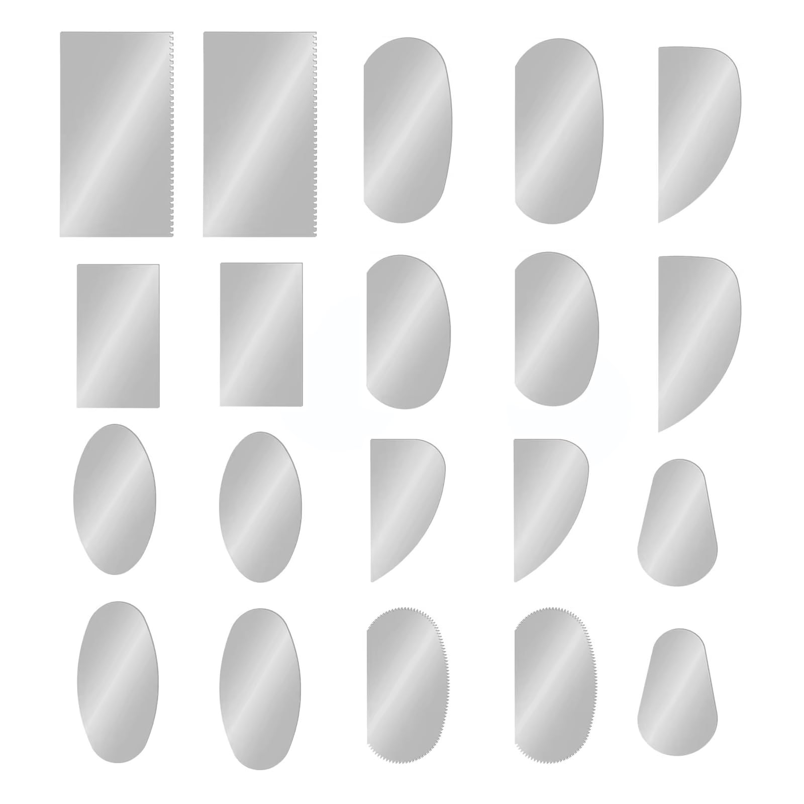 20PCS Stainless Steel Pottery Tools Clay Sculpting Tool Pottery Ribs Serrated Scraper Crafts Tool Pottery Trimming Tools Ceramic Tools Sculpture Modeling Cutter Scraper Ceramics Sculpting Tools