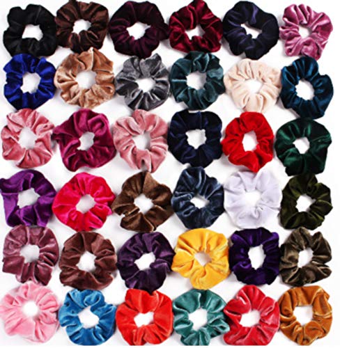 12 Pcs Velvet Scrunchies For Hair Ties Perfect Hair Accessories Christmas Gift Vsco Girl Stuff Hair Bands For Girls, Kids, And Women