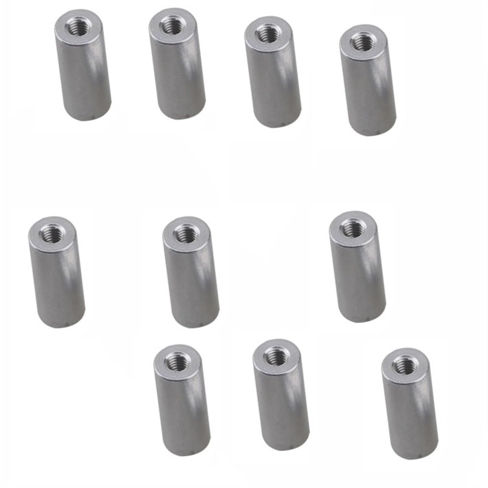 Threaded Backlash Inner Thread Long Nut M2 M2.5 M3 Round Aluminum Spacer Rods Column Spacers Standoff Spacer Spacing Screw Stud Screw trapezoidal (Color : 20mm, Size : M3 10pcs)