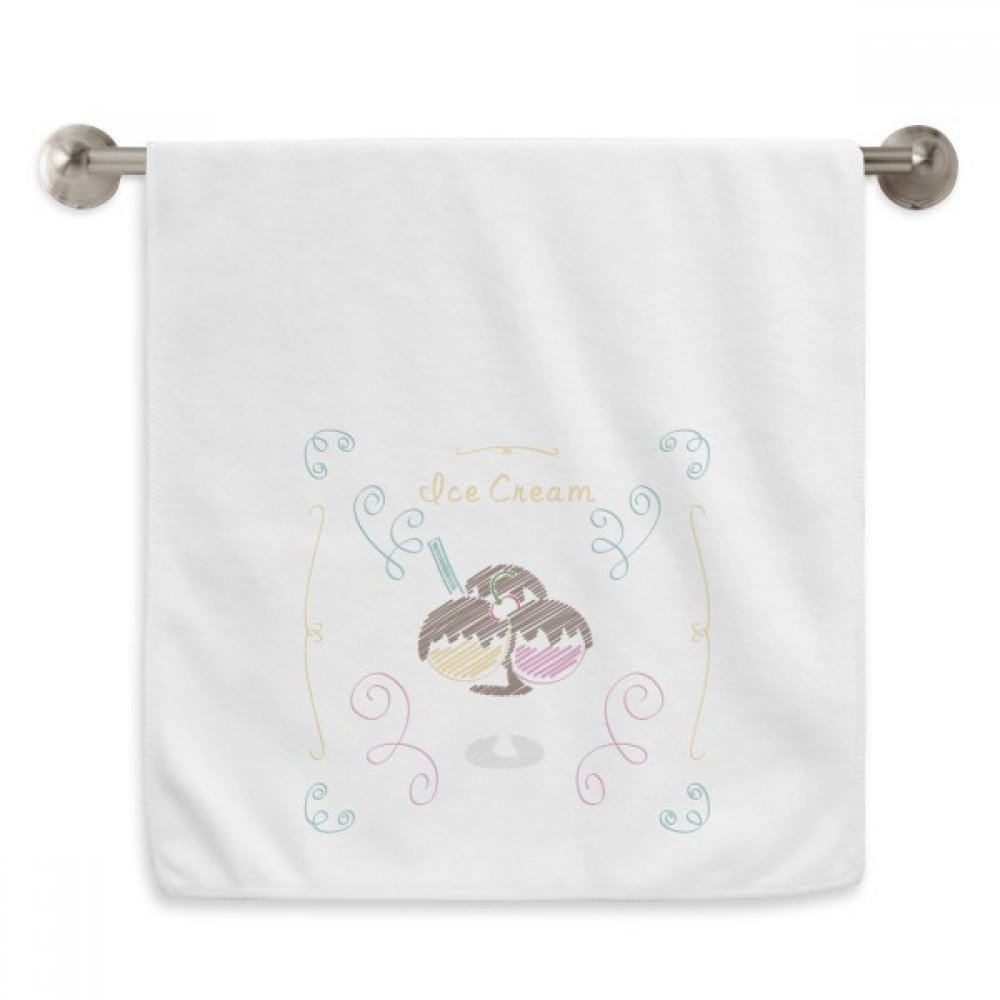Serviette débarbouillette motif glace chocolat pour un rituel bien-être