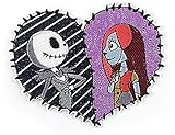 NBC Jack and Sally in Heart Embroidered 4.35' Tall Iron on Patch