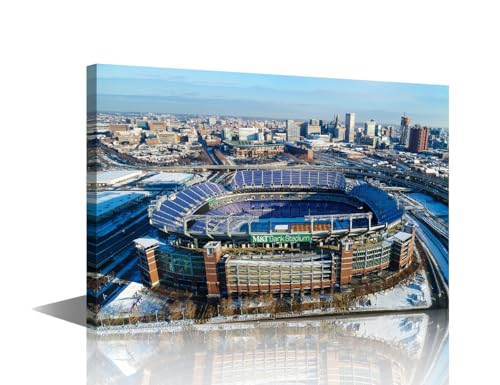 Tableau stade de football Baltimore deco murale salon et bureau toile prete a suspendre